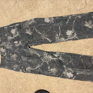 Hollister Gray Patterned Baggy Pants